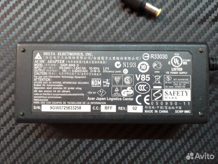 Блоки питания для ноутбуков HP, Dell, Acer, Xiaomi