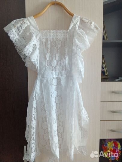 Белый школьный фартук