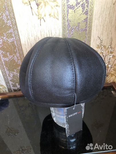 Мужская кепка кожаная с мехом skif