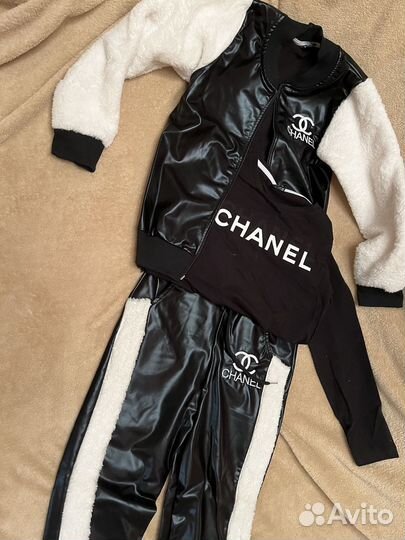 Кожаный костюм для девочки 8/9