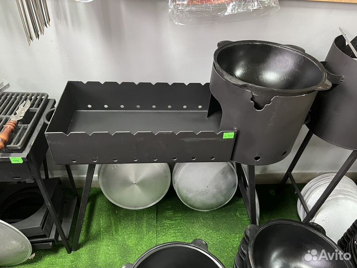 Мангал с печкой под казан 3мм