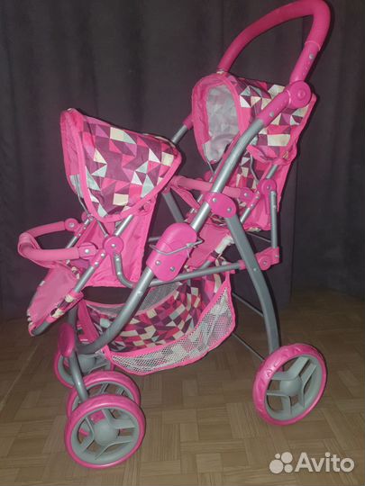Кукольная коляска для двойни