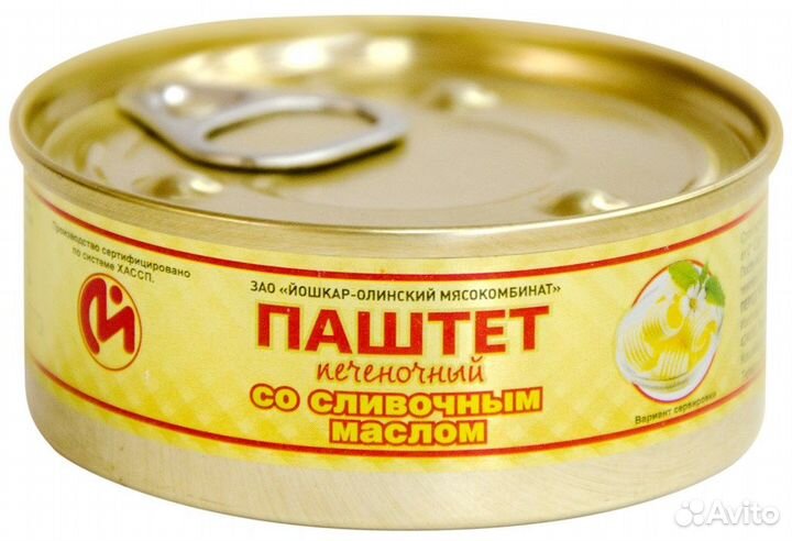 Паштет печеночный со сливочным маслом консервы