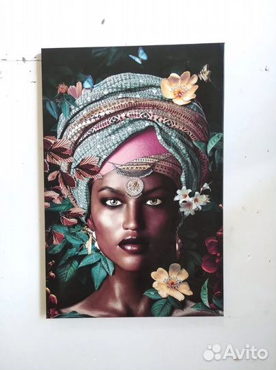 Картина маслом на холсте. Африканская женщина