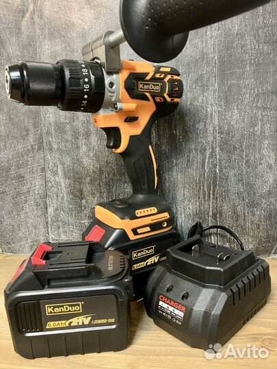Шуруповерт ледобур для рыбалки KanDuo + 2 акб 6Ач