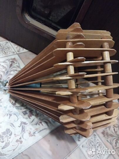 Люстра из дерева СССР винтаж