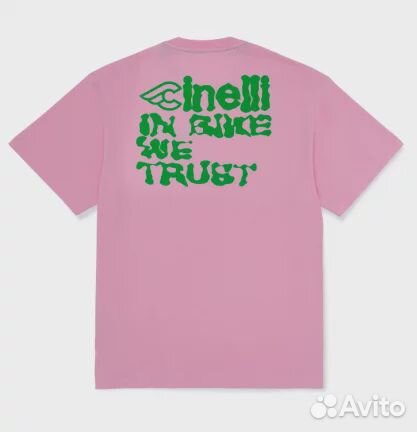 Cinelli T-Shirt In-Bike-We-Trust Pink