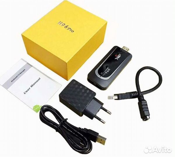 Мини пк Android H96 Pro H3 4-ядер. Wi-Fi 2/16гб 4K