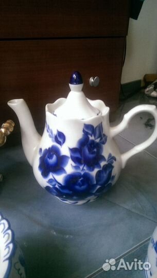 Коллекция посуды Гжель, советских времен