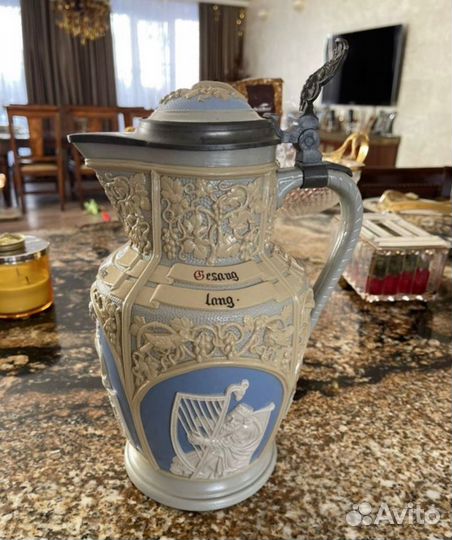 Старинный кувшин Villeroy&Boch Mettlach 1889 год