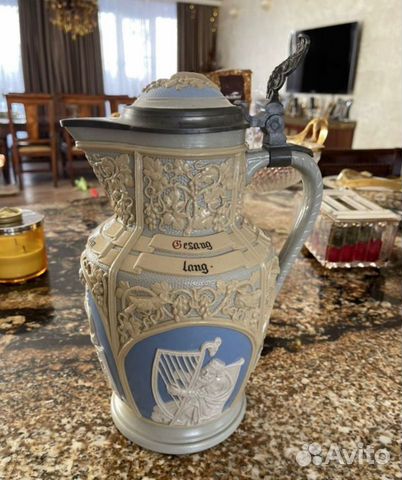 Старинный кувшин Villeroy&Boch Mettlach 1889 год