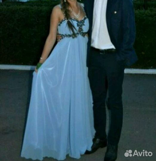 Платье голубое