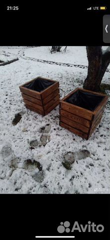 Деревянные кашпо