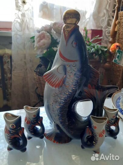 Рыбка штоф со стопками