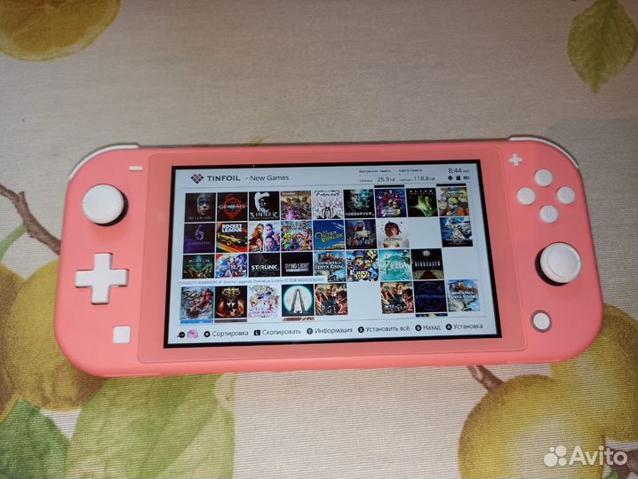 Nintendo switch lite прошитая чип 160gb