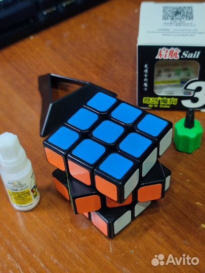 Кубик Рубика QiYi MoFangGe Sail, + смазка Maru, +