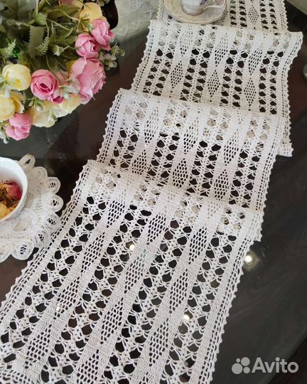 Дорожки вязаные ажурные Винтаж