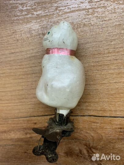 Елочная игрушка СССР «Кошка»