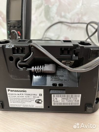 Радиотелефон Panasonic KX-tg6621rub, черный