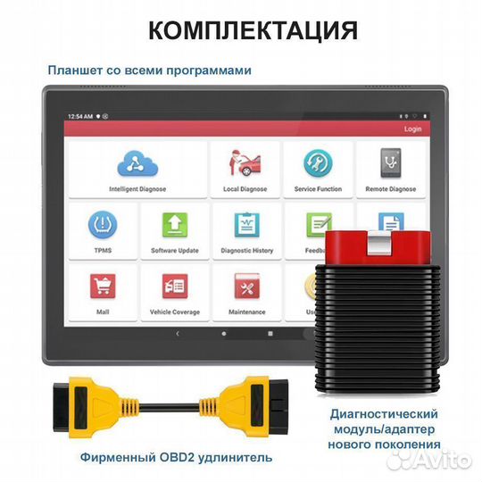 Автосканер профессиональный PRO5+ DZ и планшет