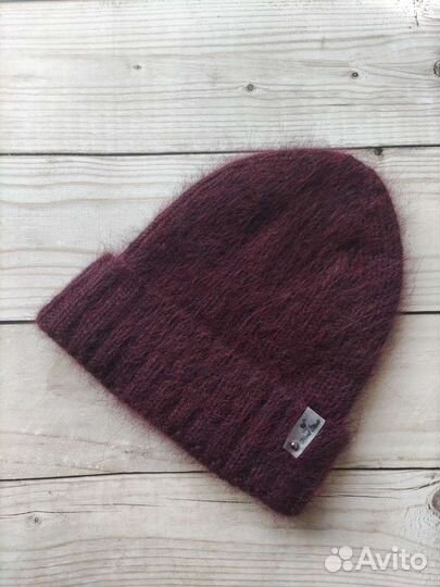 Шапка из пуха норки вязаная