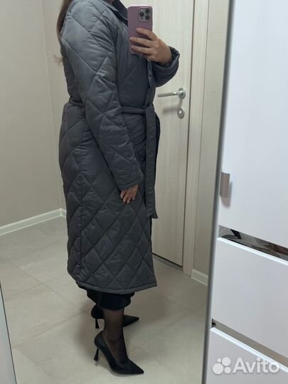 Пальто стеганное женское 46