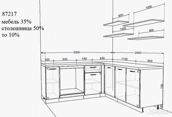 Кухни на заказ по размерам