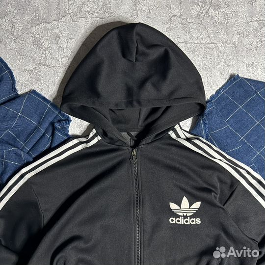 Винтажное зип худи Adidas Lampas Vintage Оригинал