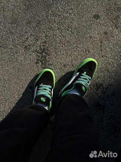 Vans Knu skool pop outsole green