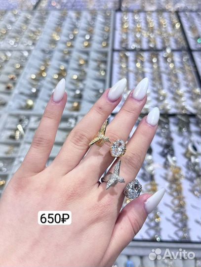 Кольцо с птичкой