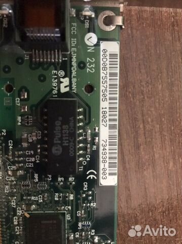 PCI Внутренняя сетевая карта HP 116188-001 10/100