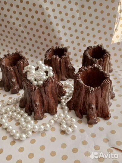 Кашпо из гипса - Пенек