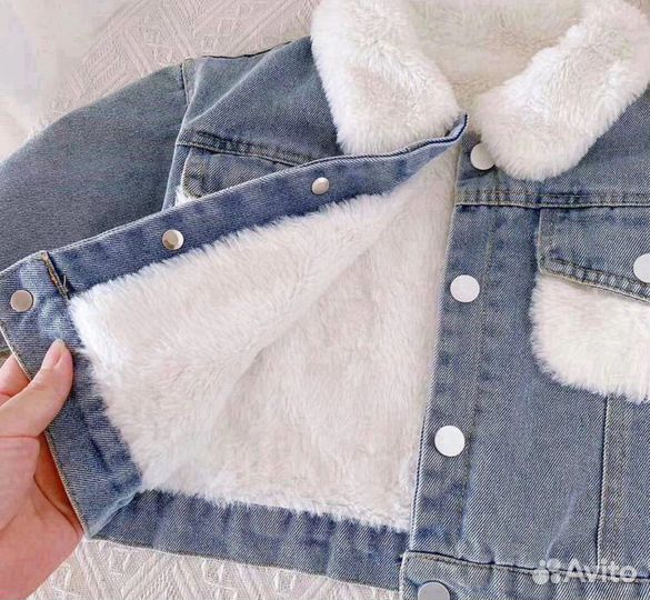 Новые утепленные джинсовки для девочки 116-128