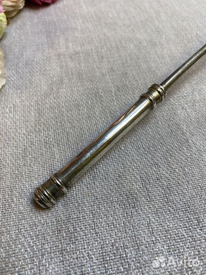 Старинный гаситель для свечей серебрение Германия