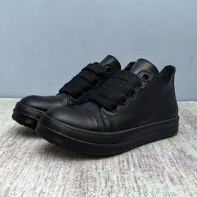 Rick Owens Ramones Jumbo Black Low-Top Sneakers