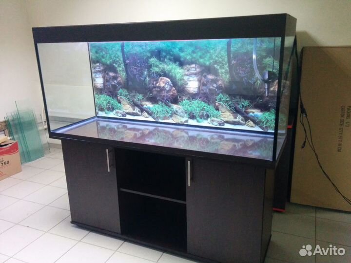 Аквариум 525 свет, биофильтр, фон, тумба