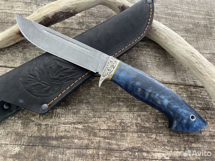 Универсальный нож из дамасской стали