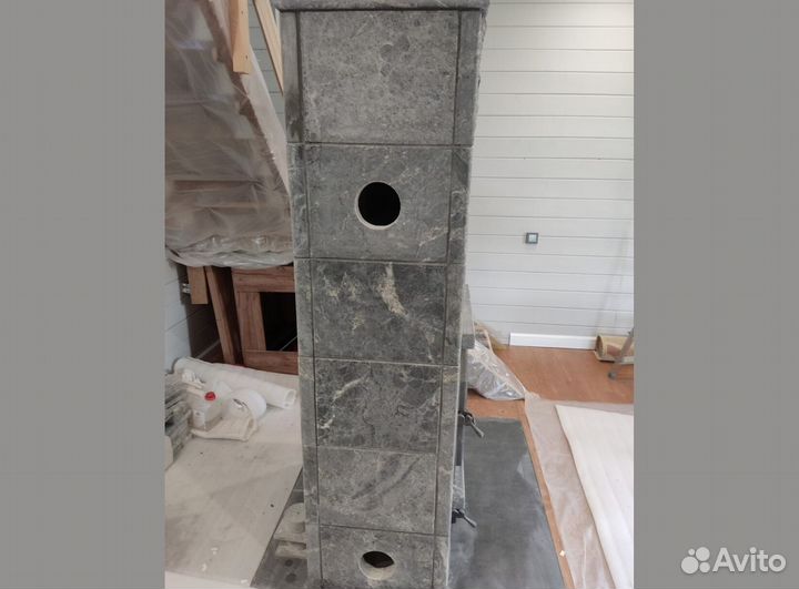 Камин полностью из натурального камня