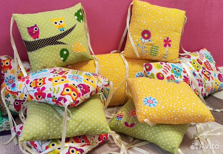 Бортики-подушки в детскую кроватку