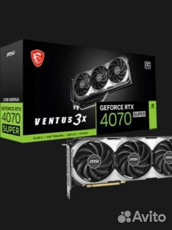 Видеокарта MSI RTX 4070 super ventus 3x oc