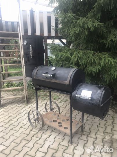 Мангал коптильня смокер