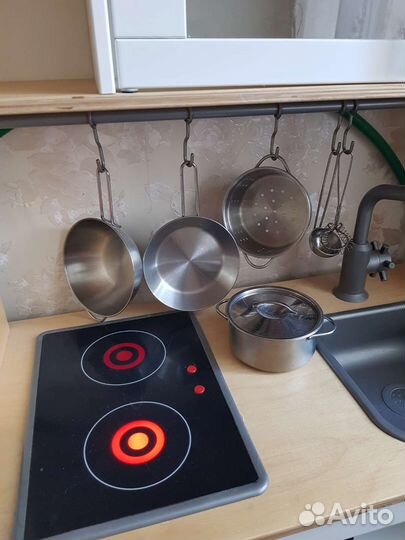 Детская Кухня IKEA дуктиг с посудой+овощи+набор