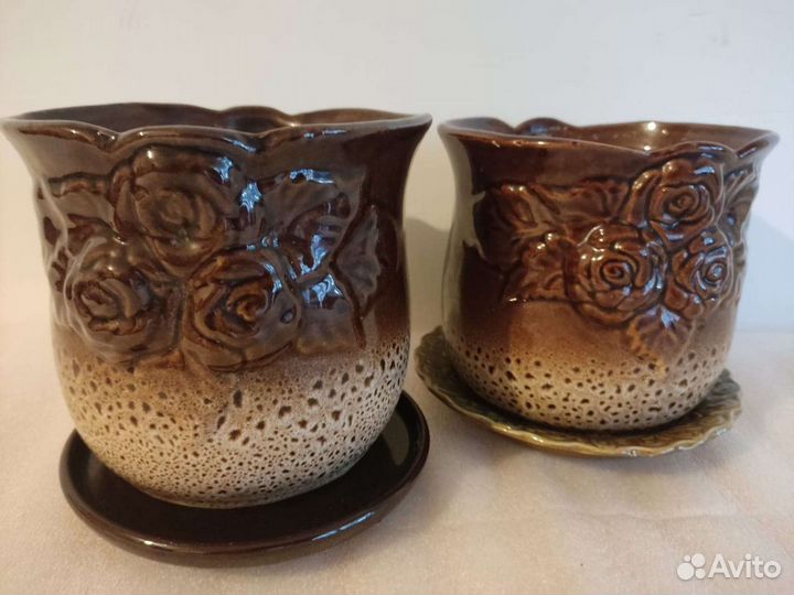 Горшок керамический, цветочный