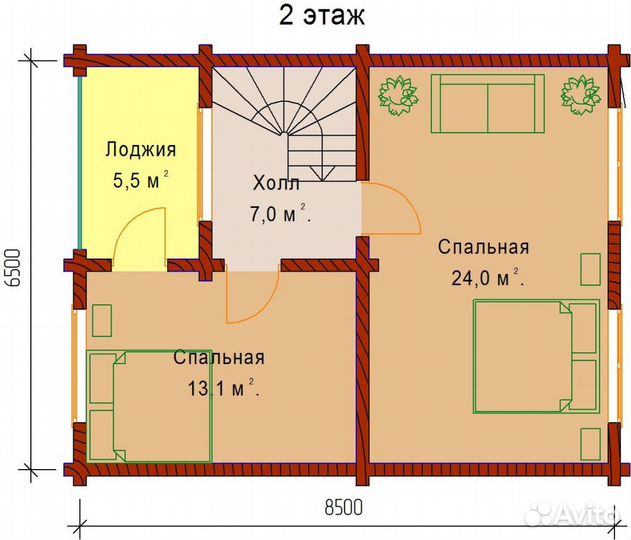 Дом профилированного бруса145х190 Александр 117м2