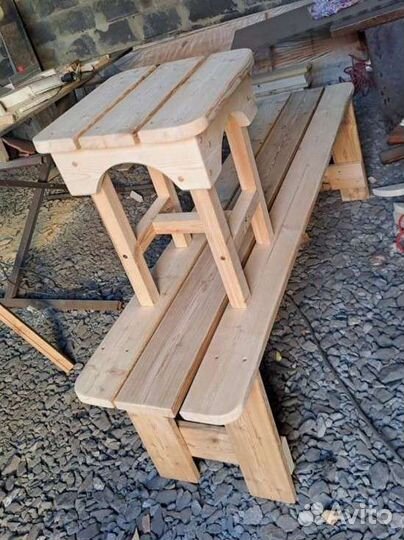 Скамейки, лавочки, табуреты