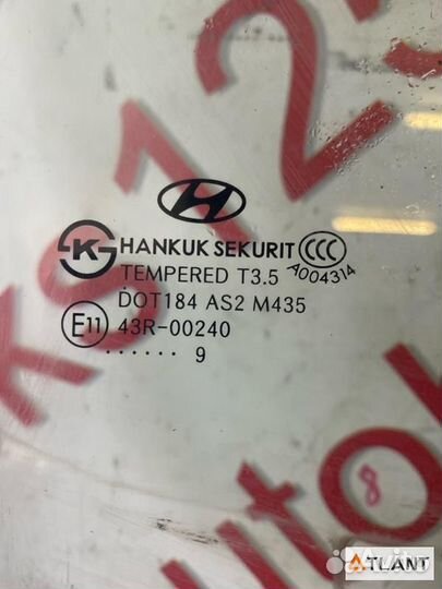 Стекло двери передний правый hyundai grand starex