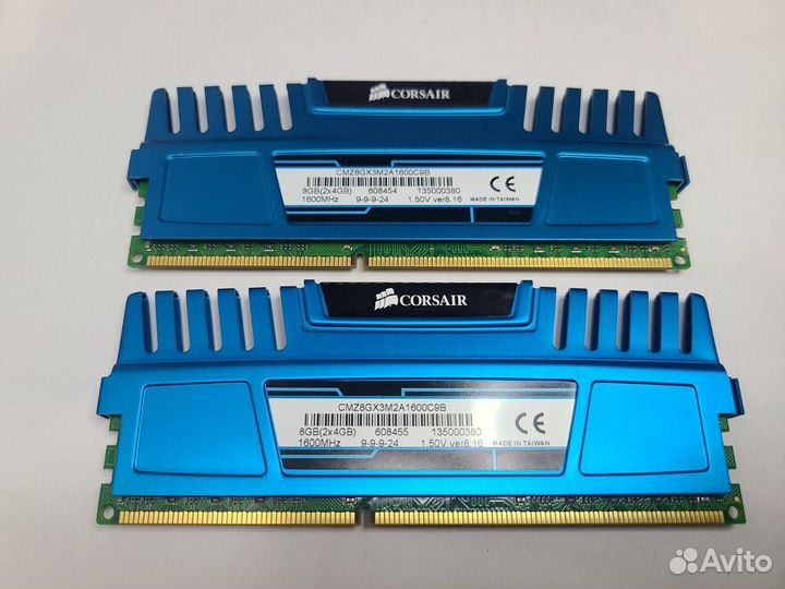 Corsair 8GB DDR3 2x4GB 1600 Mhz игровая 8гб ддр3