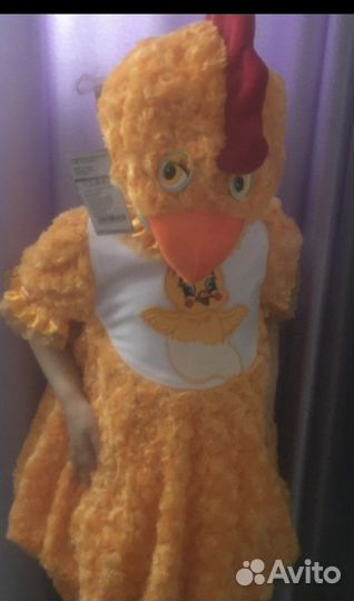 Новогодний костюм для девочки 104 цыпленок