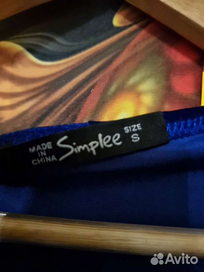 Платье с запахом бархатное 42-44