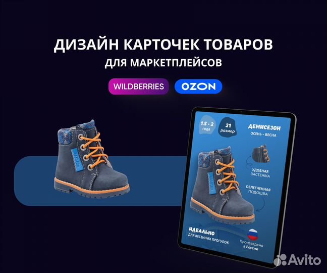 Дизайн карточек/инфографика для маркетплейсов